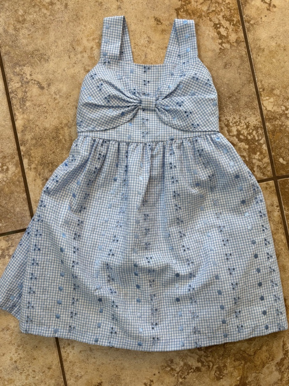 Blue Eyelet Bonnie Jean Dress